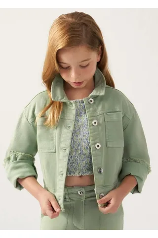 Mayoral -  Летняя джинсовая куртка для девочек-подростков