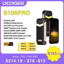 World Premiere DOOGEE S100 Pro Rugged Phone 12GB+256GB 6.58