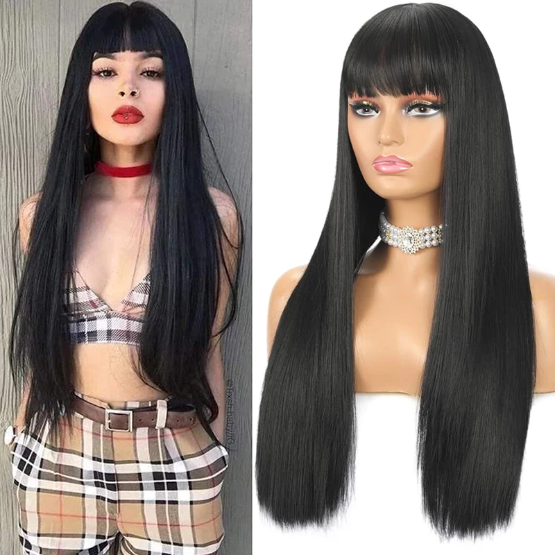 Full Machine Made Wig With Bang For Black Women Brazilian Remy Human Hair Straight&Body Wave&Jerry Curly Natural Black Wig
Full Machine Made Wig With Bang For Black Women Brazilian Remy Human Hair Straight&Body Wave&Jerry Curly Natural Black Wig