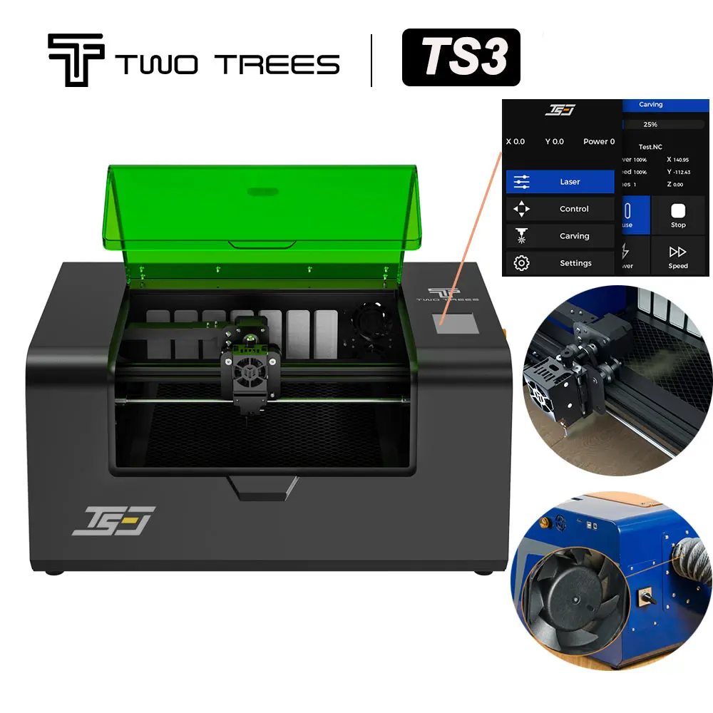 Twotrees TS3 80W Enclosed Laser Engraving Machine LD+FAC+C With Smoke Internal Circulation Purification System WIFI APP Carving
Twotrees TS3 80W Enclosed Laser Engraving Machine LD+FAC+C With Smoke Internal Circulation Purification System WIFI APP Carving