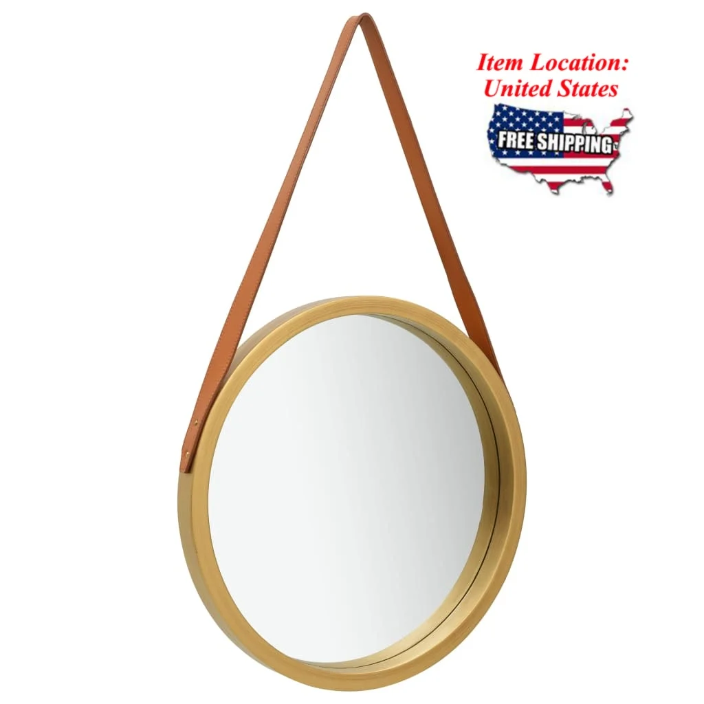 Wall Mirror with Strap 15.7" Gold, Mirror for Bedroom, Decorative Makeup Mirror, Dressing Room, Hallway, Room, Bedroom
Wall Mirror with Strap 15.7" Gold, Mirror for Bedroom, Decorative Makeup Mirror, Dressing Room, Hallway, Room, Bedroom