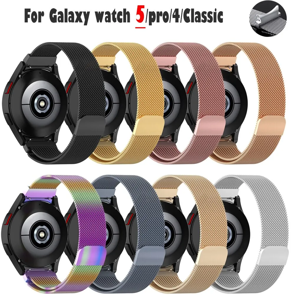 Watch 4 5 44mm 40mm Stainless Steel No Gaps Strap for Samsung Galaxy Watch 4 Classic 46mm 42mm Band Magnetic Lopp Metal Bracelet
Watch 4 5 44mm 40mm Stainless Steel No Gaps Strap for Samsung Galaxy Watch 4 Classic 46mm 42mm Band Magnetic Lopp Metal Bracelet