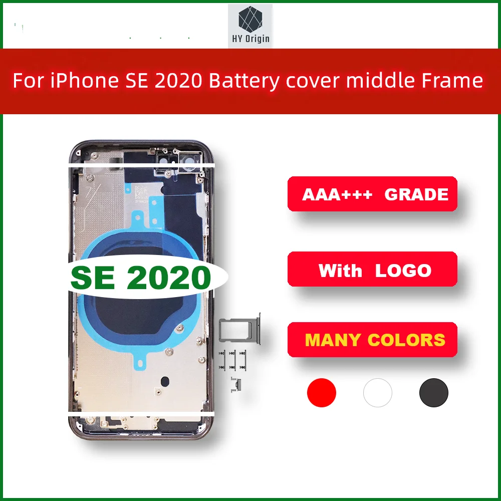 Новинка 2020, чехол для iPhone SE, задняя крышка аккумулятора + средняя рамка корпуса + лоток для SIM-карты + запчасти для боковых ключей
Новинка 2020, чехол для iPhone SE, задняя крышка аккумулятора + средняя рамка корпуса + лоток для SIM-карты + запчасти для боковых ключей
