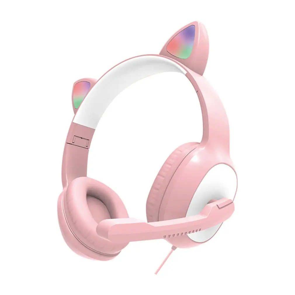Colorful Light Cute Cat Ears Wired Gaming Headphone Headset With Microphone LED Kid Girl Stereo Music Helmet Phone Headset
Colorful Light Cute Cat Ears Wired Gaming Headphone Headset With Microphone LED Kid Girl Stereo Music Helmet Phone Headset