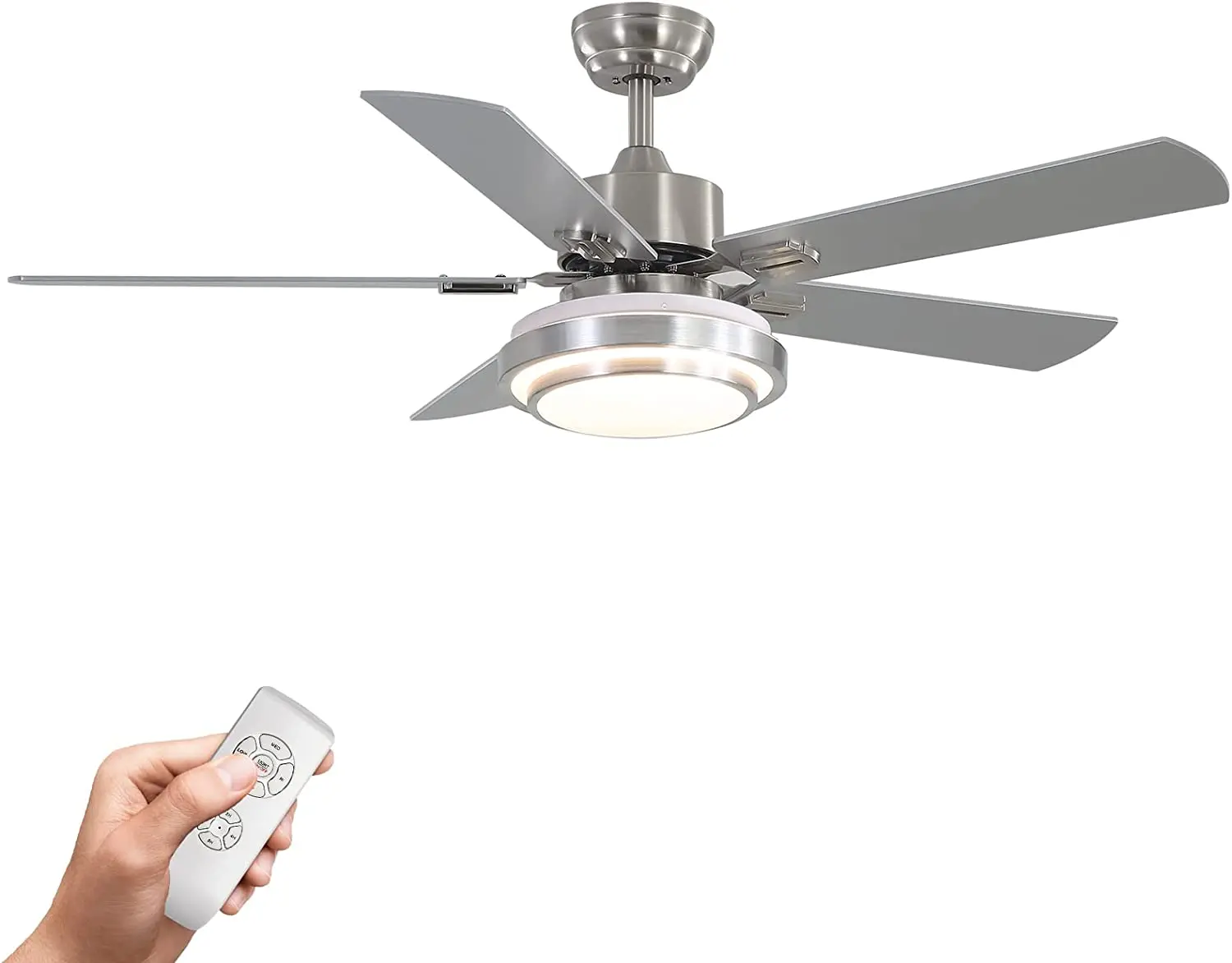 Ceiling Fan with Lights Remote Control, 52 Inch, Brushed Nickel DC Motor For Home Ceiling Fan Lamp DC ventilador de teto
Ceiling Fan with Lights Remote Control, 52 Inch, Brushed Nickel DC Motor For Home Ceiling Fan Lamp DC ventilador de teto