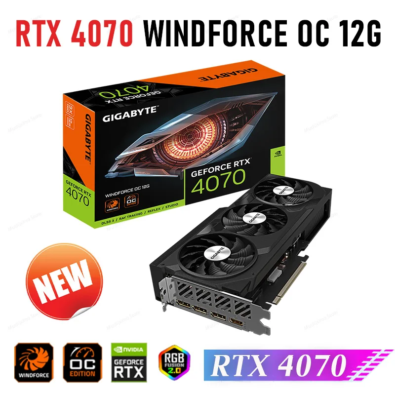 Видеокарта Gigabyte Graphics RTX 4070 WINDFORCE OC 12G RTX 4070 2490 МГц GDDR6X GPU 192 бит PCI-E поддержка процессора AMD Intel Новинка
Видеокарта Gigabyte Graphics RTX 4070 WINDFORCE OC 12G RTX 4070 2490 МГц GDDR6X GPU 192 бит PCI-E поддержка процессора AMD Intel Новинка