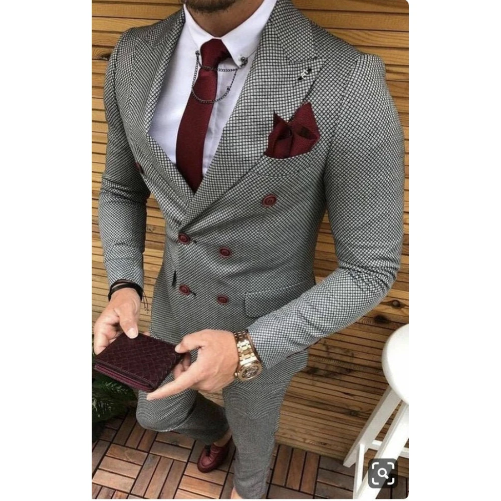 Gentle Black Plaid Mens Suits for Wedding Suit Vintage Two Pieces Groom Tuxedo Jacket Pants Formal Business Prom Party Wear
Gentle Black Plaid Mens Suits for Wedding Suit Vintage Two Pieces Groom Tuxedo Jacket Pants Formal Business Prom Party Wear