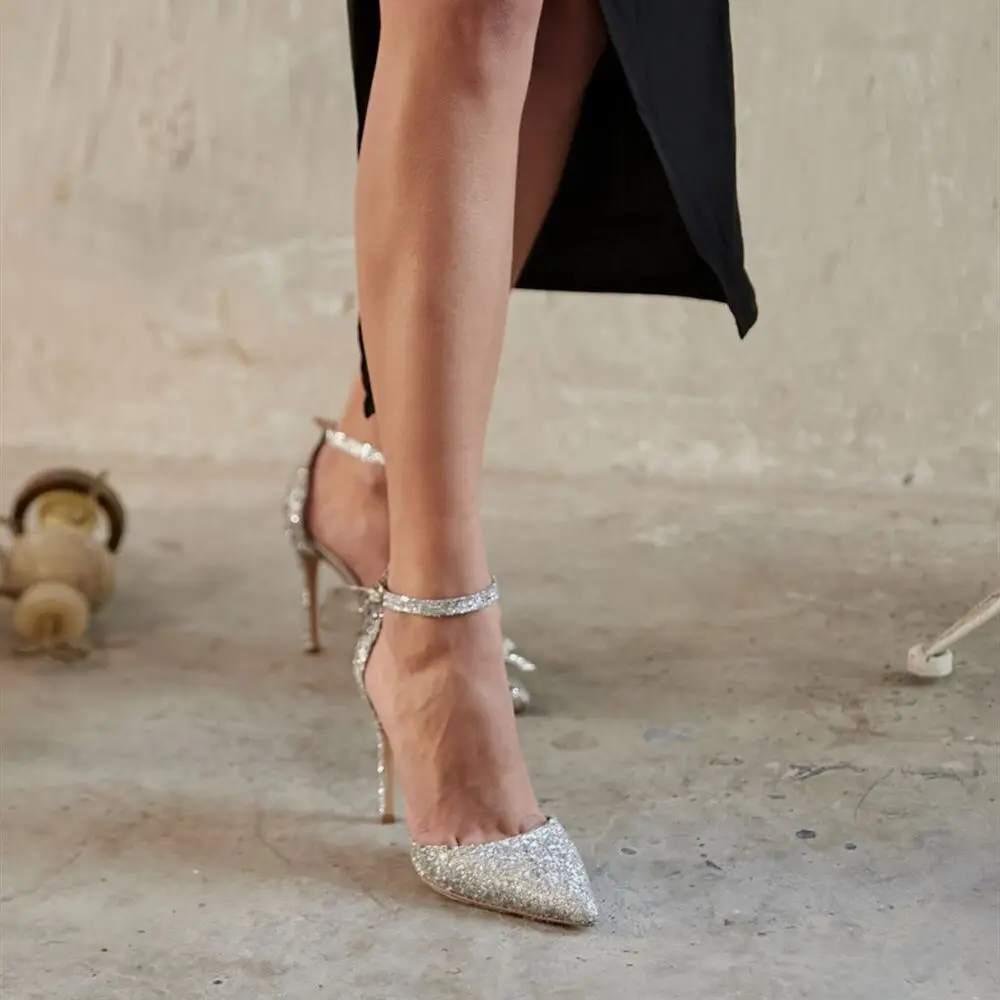 Laos Interior Genuine Leather Exterior Glittery Material Thin High Heeled Evening Dress Stiletto Poshnmore Silver Black Heeled S
Laos Interior Genuine Leather Exterior Glittery Material Thin High Heeled Evening Dress Stiletto Poshnmore Silver Black Heeled S