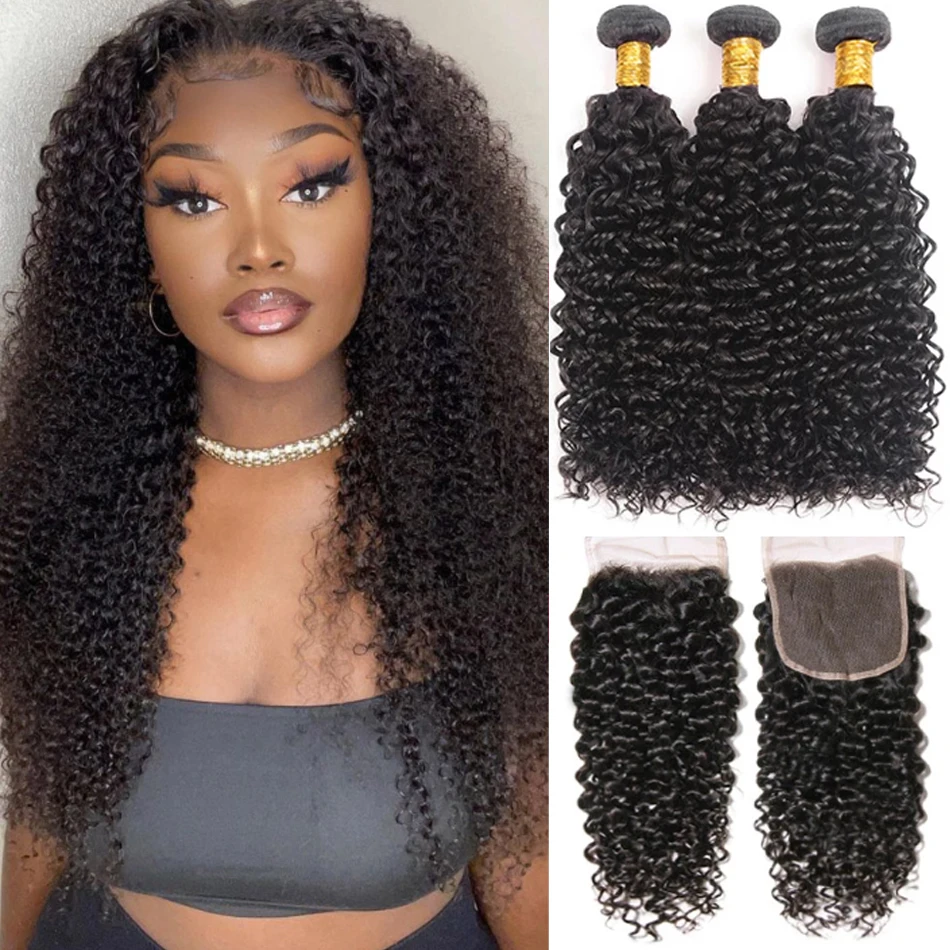 Kinky Curly Bundles With Closure Malaysian Curly Hair 3 Bundles With Lace Closure 4x4 Virgin Human Hair Extensions Natural Color
Kinky Curly Bundles With Closure Malaysian Curly Hair 3 Bundles With Lace Closure 4x4 Virgin Human Hair Extensions Natural Color