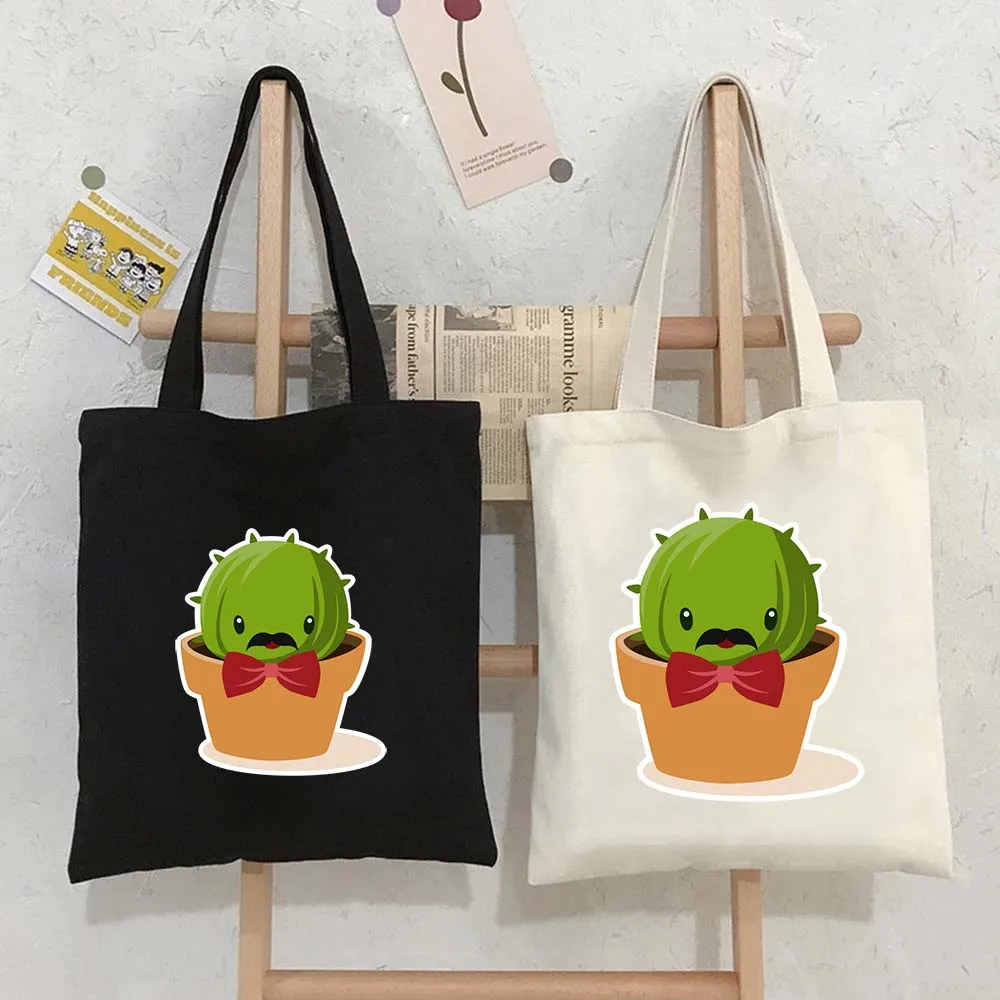 Cactus Gentleman Cute Green Cartoon Printed Tote Bags for Women Canvas Shopping Bag Eco Large Capacity Reusable Handbags
Cactus Gentleman Cute Green Cartoon Printed Tote Bags for Women Canvas Shopping Bag Eco Large Capacity Reusable Handbags