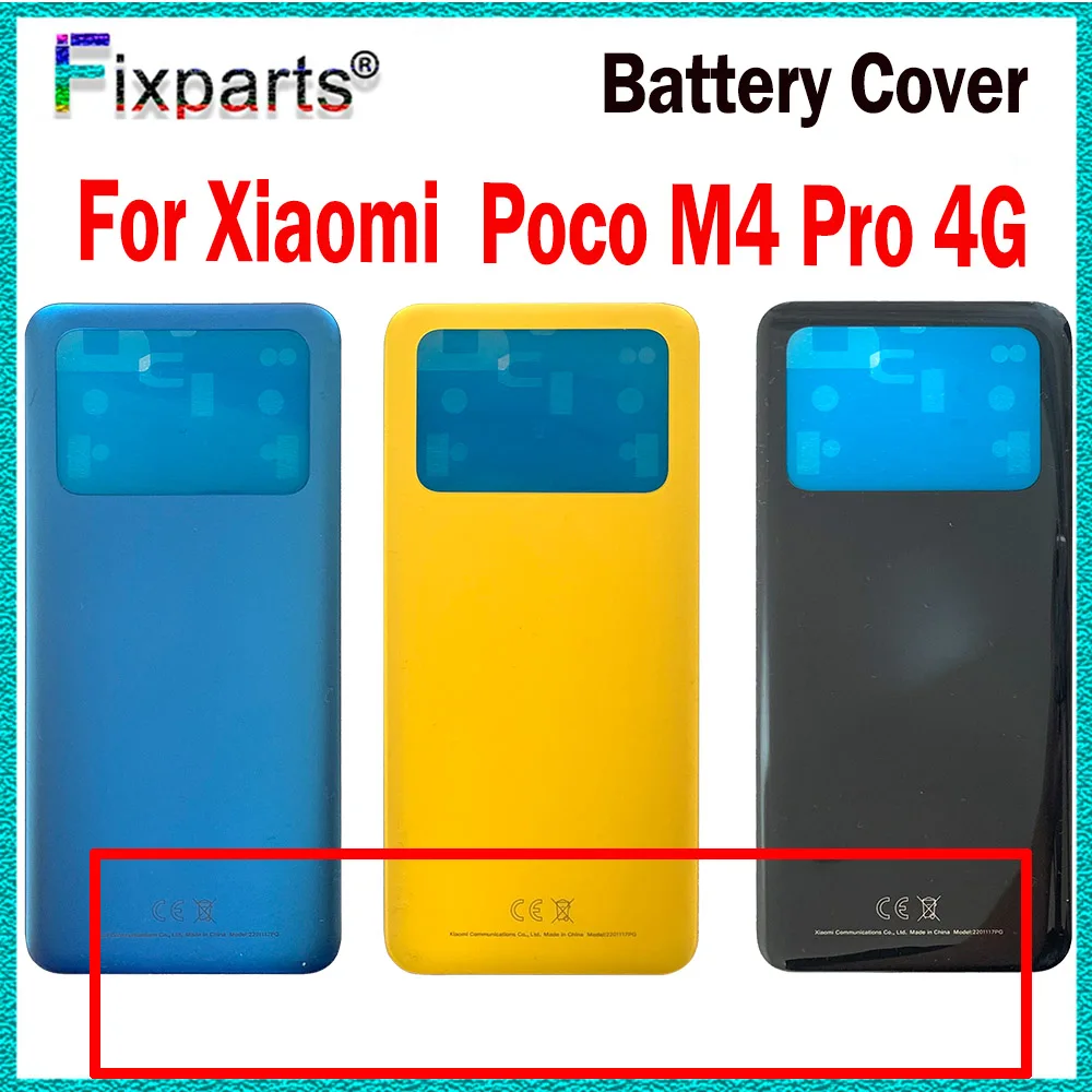 

Full New For Xiaomi Poco M4 Pro 4G Battery Cover Back Panel Rear Door Housing Case Poco M4 Pro 2201117PI 2201117PG Battery Cover