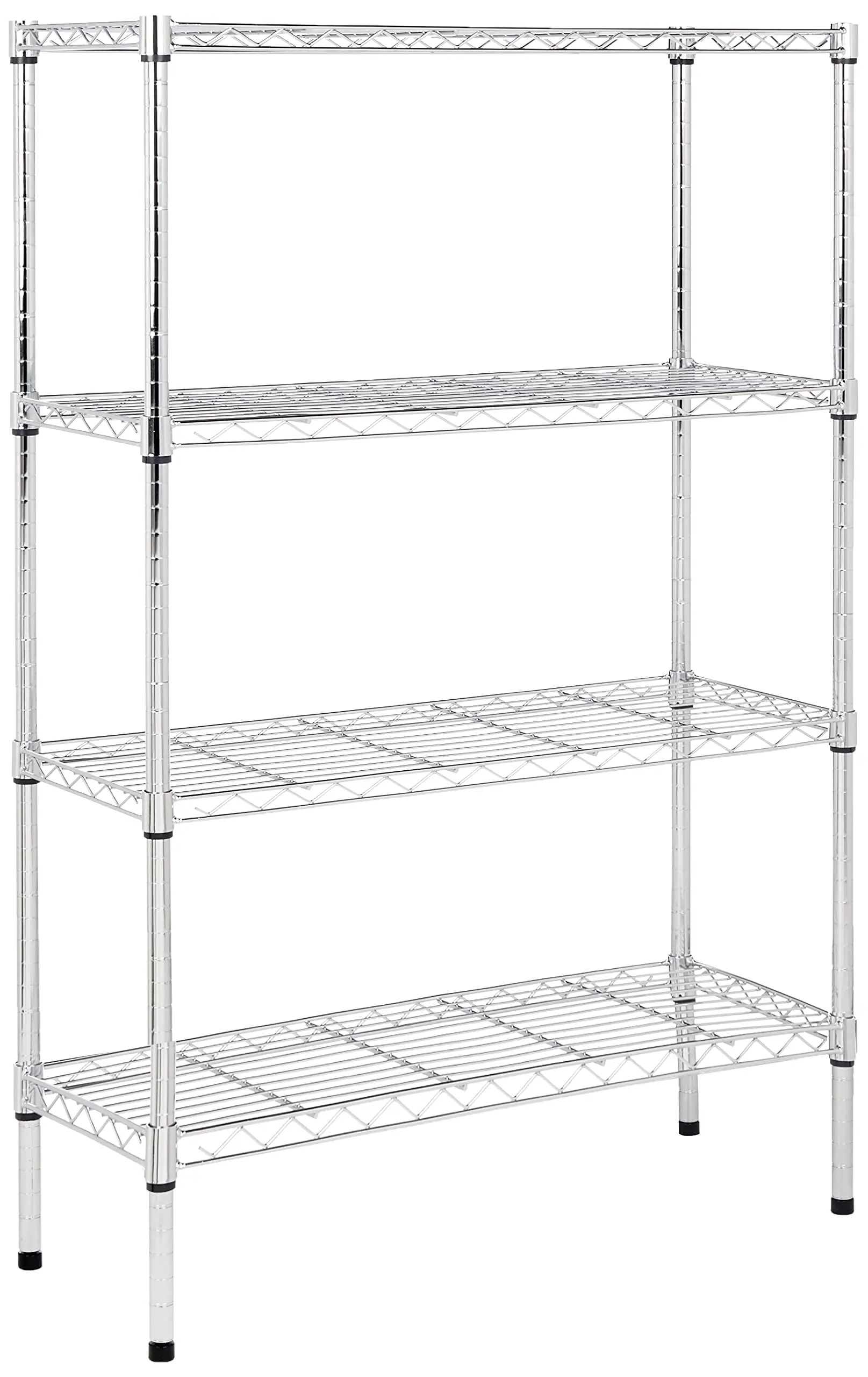 4-Shelf Adjustable, Heavy Duty Storage Shelving Unit (350 Lbs Loading Capacity Per Shelf), Steel Organizer Wire Rack, Chrome
4-Shelf Adjustable, Heavy Duty Storage Shelving Unit (350 Lbs Loading Capacity Per Shelf), Steel Organizer Wire Rack, Chrome