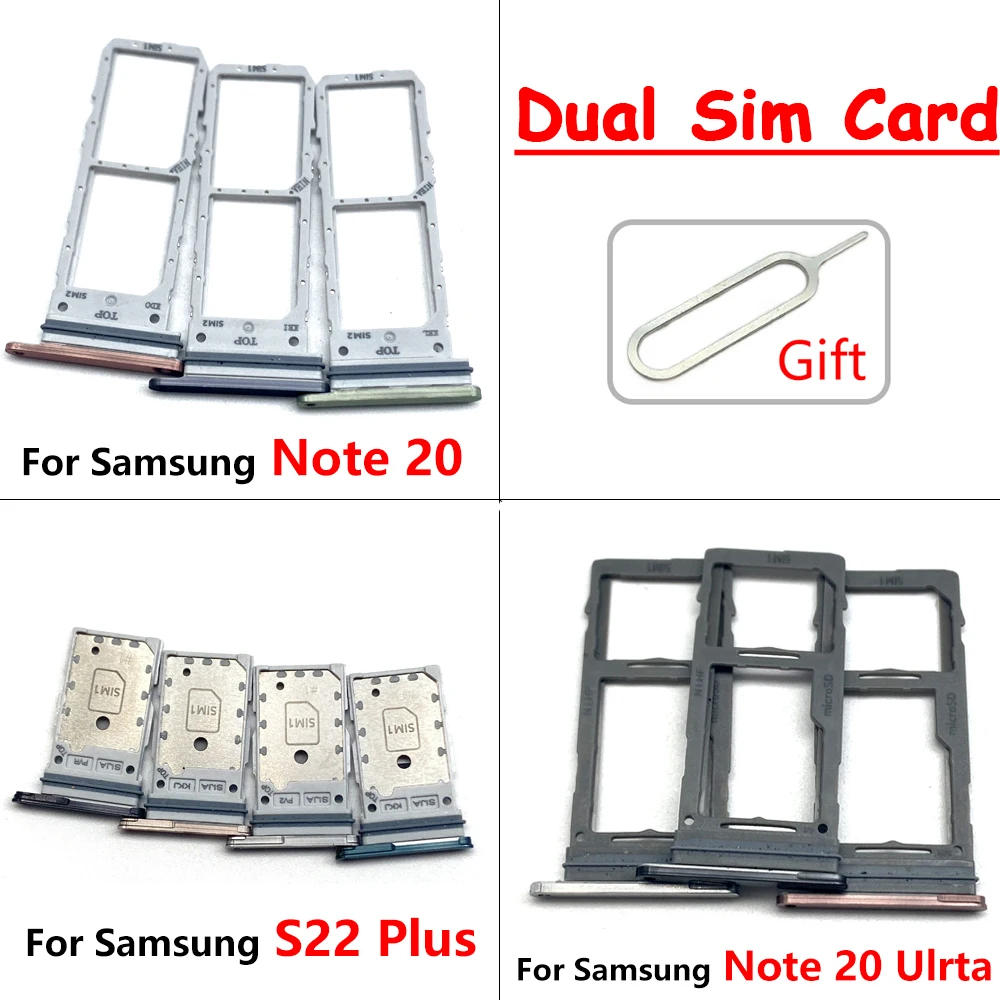 20Pcs Original Dual-Card Sim Tray Holder For Samsung Galaxy Note 20 Ultra / S22 Plus SIM Card Tray Slot Holder Adapter Socket
20Pcs Original Dual-Card Sim Tray Holder For Samsung Galaxy Note 20 Ultra / S22 Plus SIM Card Tray Slot Holder Adapter Socket