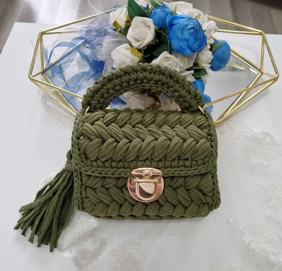 All Seasons Women's Pistachio Pattern Hand Knitted Combed Cotton Yarn Shoulder And Hand Bag
All Seasons Women's Pistachio Pattern Hand Knitted Combed Cotton Yarn Shoulder And Hand Bag