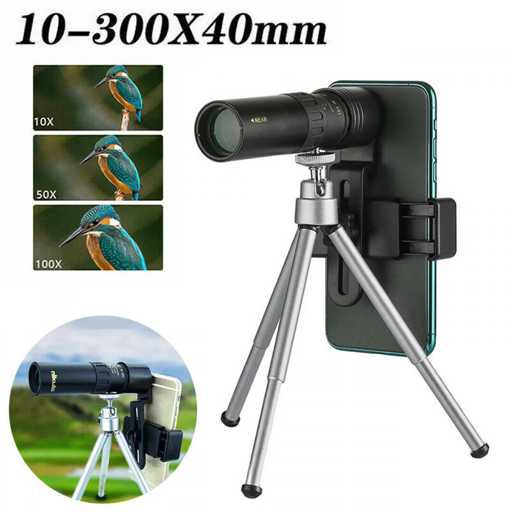 

Телескоп портативный 4K HD 10-300X зум большой дальности Профессиональный бинокль монокуляр Spyglass низкое ночное видение для охоты