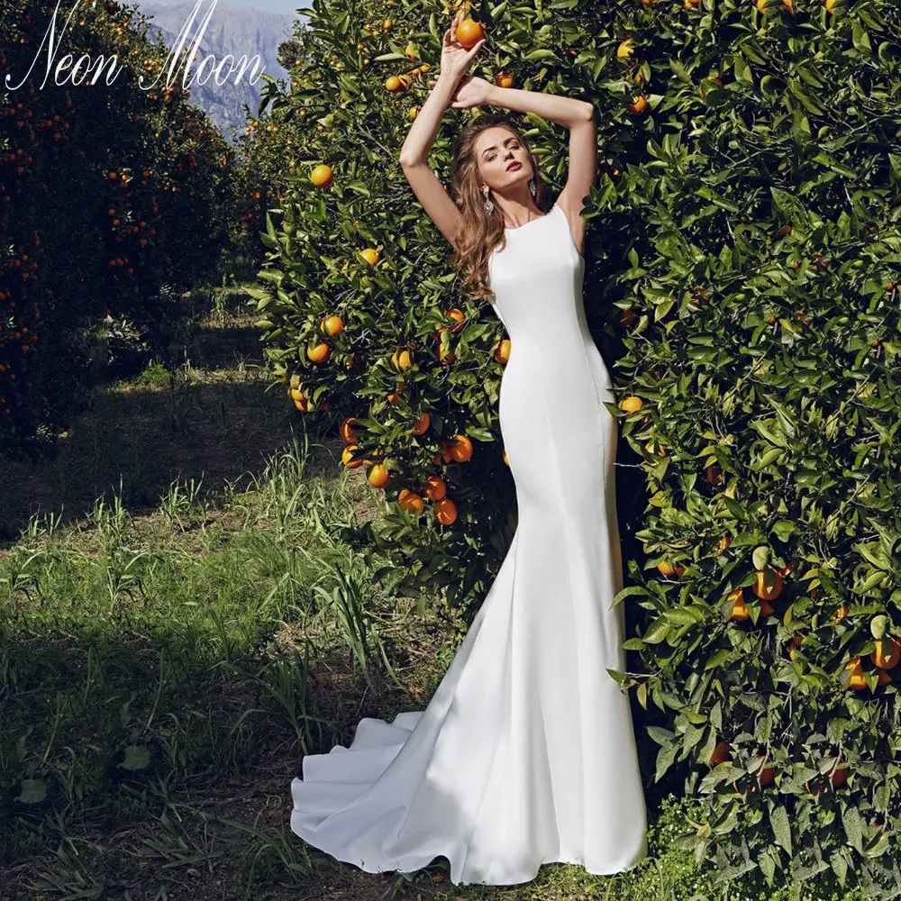 Glamorous Scoop Neck Wedding Dresses For Women Mermaid Bridal Gowns Sleeveless Pleats Open Back Vestidos De Noiva Mariage
Glamorous Scoop Neck Wedding Dresses For Women Mermaid Bridal Gowns Sleeveless Pleats Open Back Vestidos De Noiva Mariage