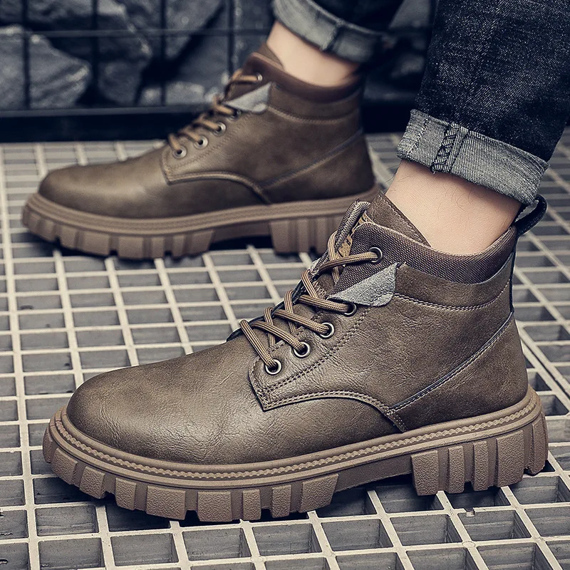 Mens Shoes Men 2022 Fashion Comfortable Breathable Men's Boots Platform Man Sneaker High Top Lace-up Boot Male Sneakers Ayakkabı
Mens Shoes Men 2022 Fashion Comfortable Breathable Men's Boots Platform Man Sneaker High Top Lace-up Boot Male Sneakers Ayakkabı