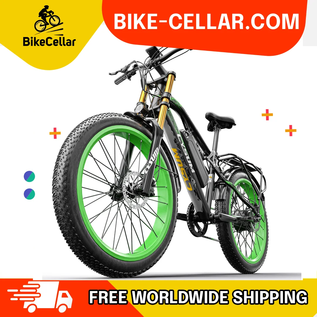 

2023 New CYSUM M900 Electric Bike 1000W Powerful 4.0 Fat Tire Ebike Adult E Bike Mountain Bike Electric Bicycle 17Ah Battery