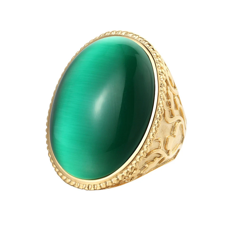 High Quality Oval Shape Gemstone Ring Men Jewellery Cool Punk Style Stainless Steel Ring For Women Party Gift Goth Accessories
High Quality Oval Shape Gemstone Ring Men Jewellery Cool Punk Style Stainless Steel Ring For Women Party Gift Goth Accessories