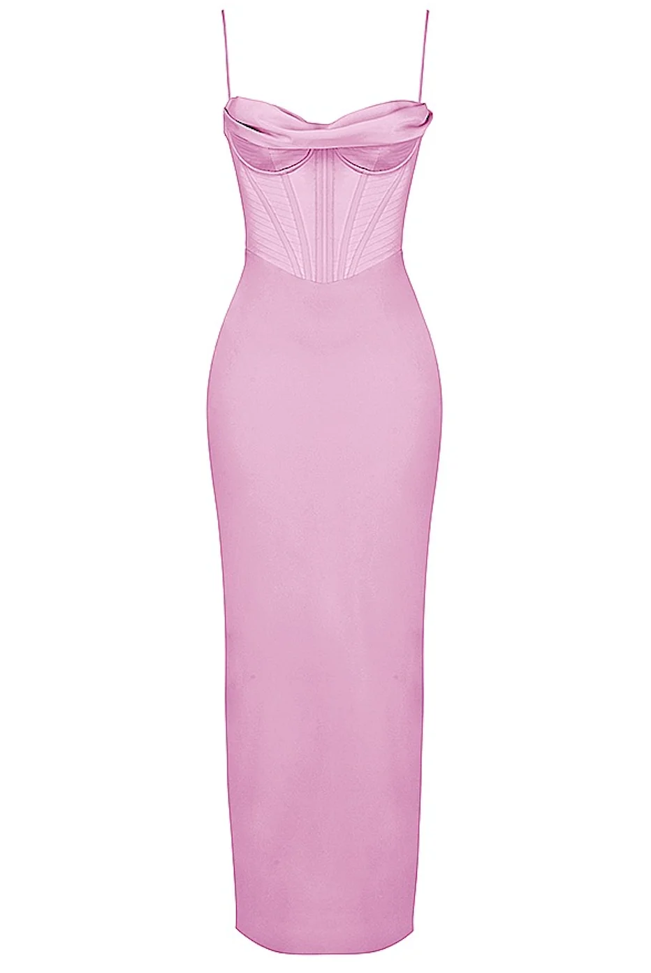 

Фантастическое роскошное FW23 женское классическое элегантное Ретро атласное платье-корсет, Вечернее Платье макси с разрезом на спине, розовое, черное