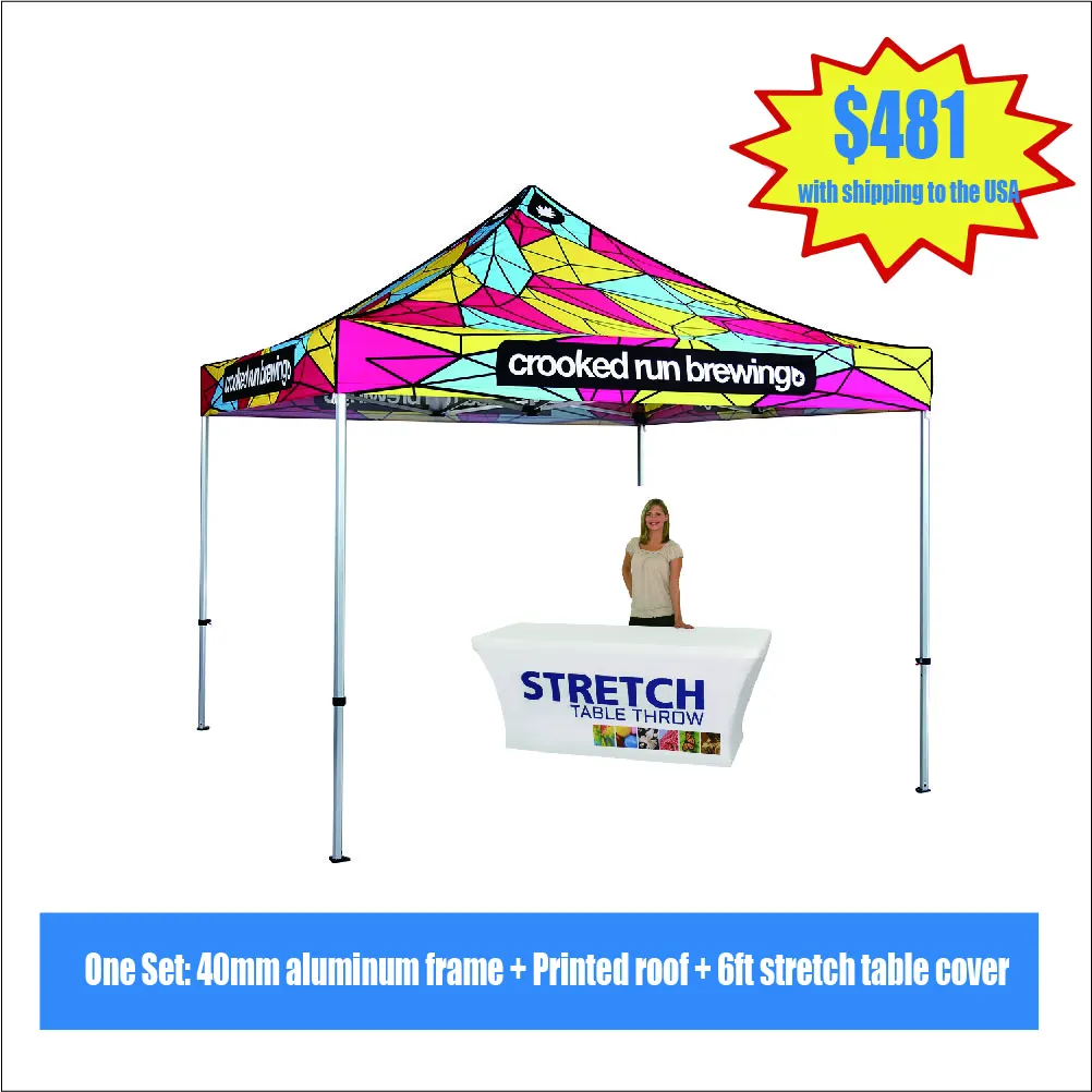 

Free Design! Custom Logo Printed 10X10FT Trade Show Pop up Advertising Tent Canopy Marquee, Tent Gazebo Dye Sublimation Printing