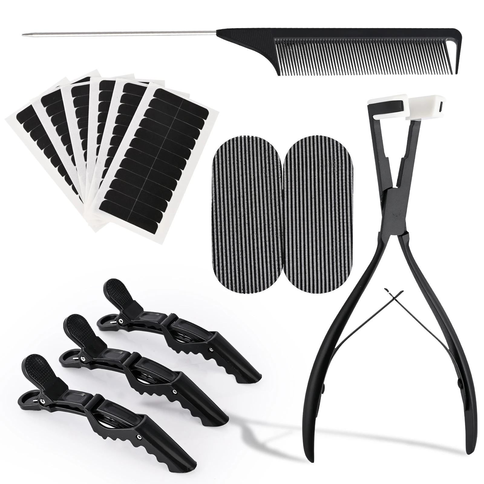 EHDIS Hair Styling Tool Kit Hair Extensions Tools Stainless Steel Plier Adhesive Sticker Tape Clip for Huamn Wigs Salon Section
EHDIS Hair Styling Tool Kit Hair Extensions Tools Stainless Steel Plier Adhesive Sticker Tape Clip for Huamn Wigs Salon Section