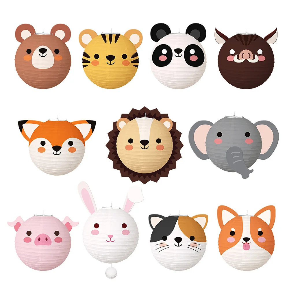 Jungle Forest Farm Animals Paper Lanterns Birthday Baby Shower Party Home Doorway Bedroom Ceiling Decor Tiger Fox Lion Pig Cat
Jungle Forest Farm Animals Paper Lanterns Birthday Baby Shower Party Home Doorway Bedroom Ceiling Decor Tiger Fox Lion Pig Cat