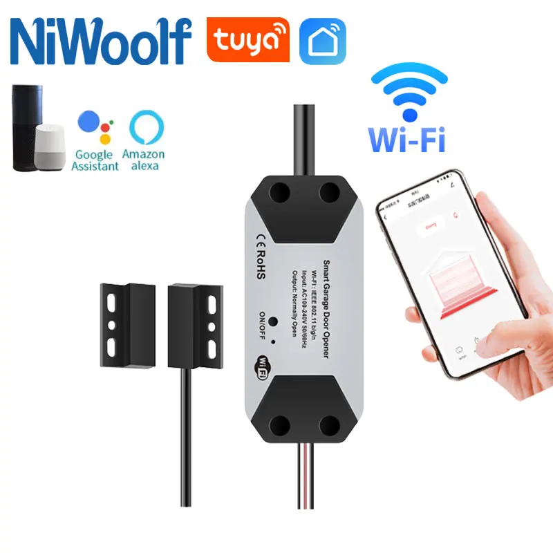 WiFi Garage Door Opener Controller Electric Door Sensor Switch Control Tuya Smart Life APP With Alexa Google No Hub Require
WiFi Garage Door Opener Controller Electric Door Sensor Switch Control Tuya Smart Life APP With Alexa Google No Hub Require