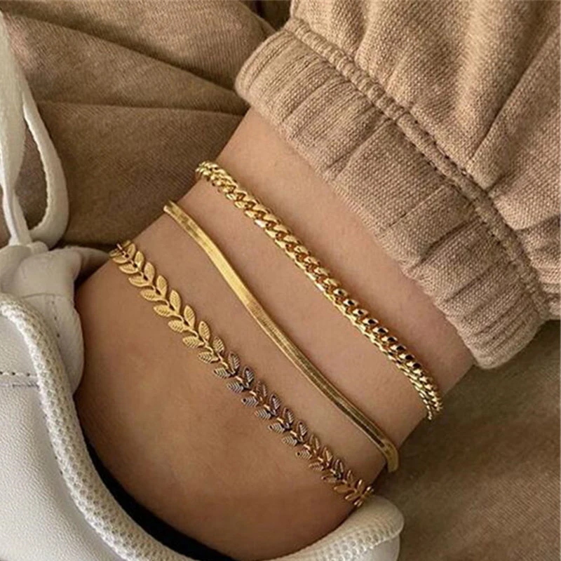 3Pcs/Set Bohemian Bracelets For Women Leaves Multiple-layer Anklet Summer Beach Anklet Set Jewelry Gift Tobilleras Mujer
3Pcs/Set Bohemian Bracelets For Women Leaves Multiple-layer Anklet Summer Beach Anklet Set Jewelry Gift Tobilleras Mujer