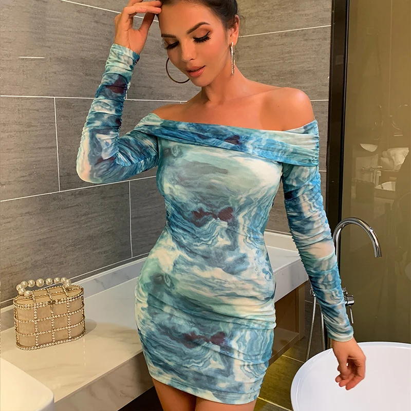 Women Mini Dress Tie Dye Print long Sleeve Bodycon Sexy StreetwearParty 2022 Autumn Spring Festival clothes clubwear
Women Mini Dress Tie Dye Print long Sleeve Bodycon Sexy StreetwearParty 2022 Autumn Spring Festival clothes clubwear