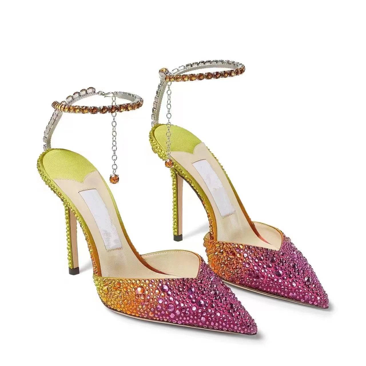 Pointed Toe Gradient Color Women Sandals Glitter Fine Heel Female Pumps Summer Buckle Strap Shoes Slingback Zapatillas Mujer
Pointed Toe Gradient Color Women Sandals Glitter Fine Heel Female Pumps Summer Buckle Strap Shoes Slingback Zapatillas Mujer