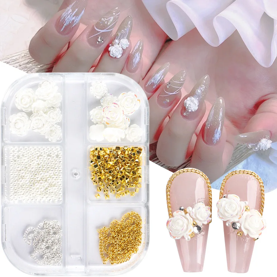 Color Pearl AURORA PR Pearl Nail 3d Transparent Heart Little Yellow Flower Little Camellia White Rose Flower Nail Accessories
Color Pearl AURORA PR Pearl Nail 3d Transparent Heart Little Yellow Flower Little Camellia White Rose Flower Nail Accessories