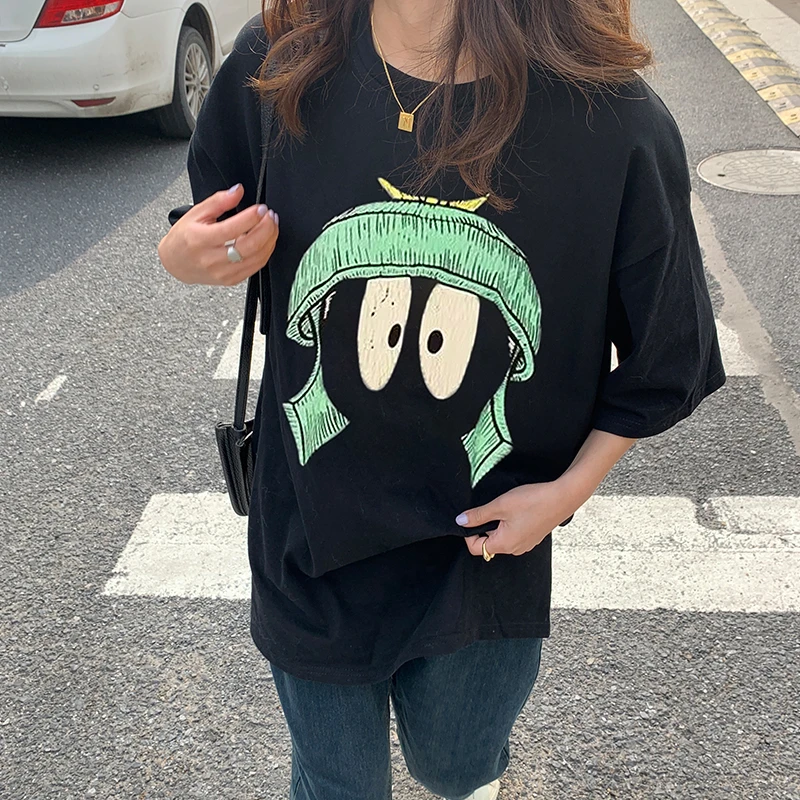 2023 Summer T-Shirt Ladies Korean Dongdaemun Large Size Short-Sleeved Woman Clothing Loose Casual Cotton Tops y2k Fashion Traf
2023 Summer T-Shirt Ladies Korean Dongdaemun Large Size Short-Sleeved Woman Clothing Loose Casual Cotton Tops y2k Fashion Traf