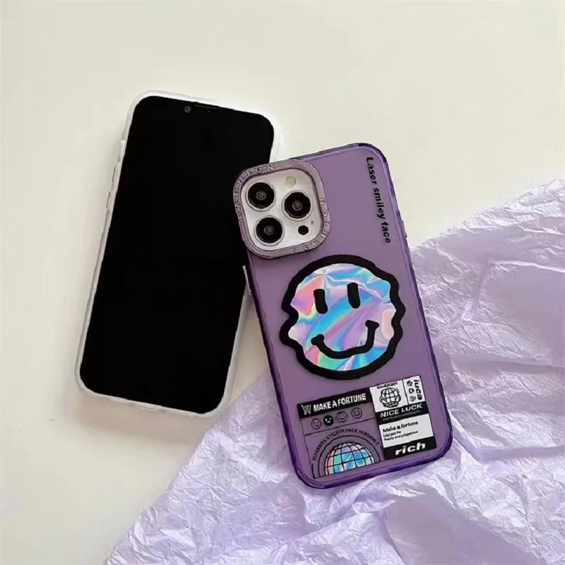 Laser Smile Melting Face Transparent White Purple Color Lable Mobile Phone Case For iPhone 11 12 13 Pro Max 14 Plus
Laser Smile Melting Face Transparent White Purple Color Lable Mobile Phone Case For iPhone 11 12 13 Pro Max 14 Plus