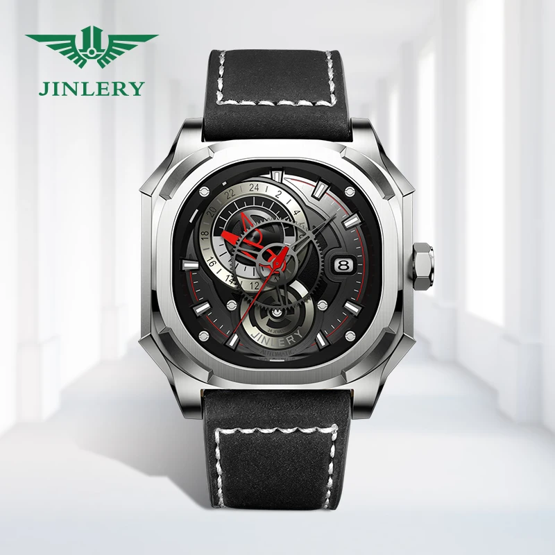 JINLERY Luxury Square Watch for Men Automatic Mechanical Watches Sapphire Crystal Mechan Timepiece Waterproof Relogio Masculino
JINLERY Luxury Square Watch for Men Automatic Mechanical Watches Sapphire Crystal Mechan Timepiece Waterproof Relogio Masculino