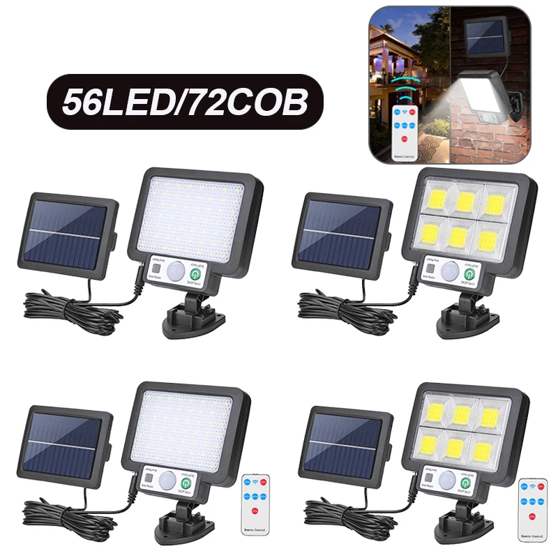 Cob/ LED Solar Light Outdoors Solar Garden Light PIR Motion Sensor Split solar wall light Spotlights Security Emergency
Cob/ LED Solar Light Outdoors Solar Garden Light PIR Motion Sensor Split solar wall light Spotlights Security Emergency