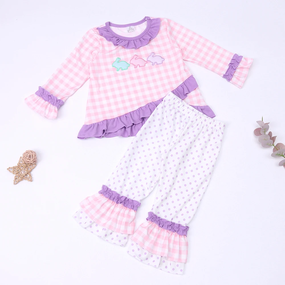 Factory Sale Easter Fall Clothes Baby Girls Outfits Fashion Bow Rabbit Floral Dress Children Wave Point Pants Set For 0-3T Kids
Factory Sale Easter Fall Clothes Baby Girls Outfits Fashion Bow Rabbit Floral Dress Children Wave Point Pants Set For 0-3T Kids