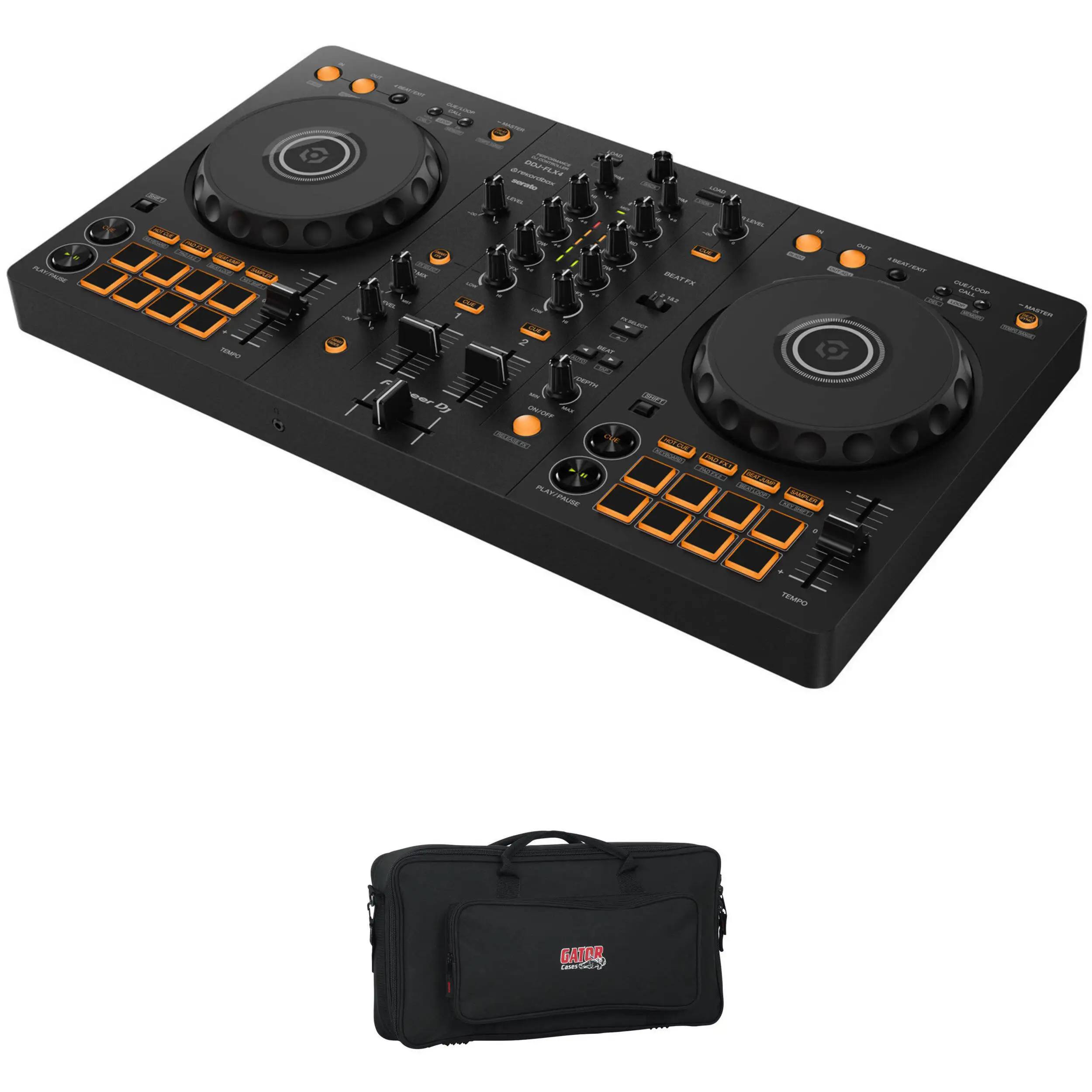 

Новая скидка на Pioneer DJ DDJ-FLX4 2-палубный рекламный ящик и контроллер Serato DJ с сумкой для подарка-графит