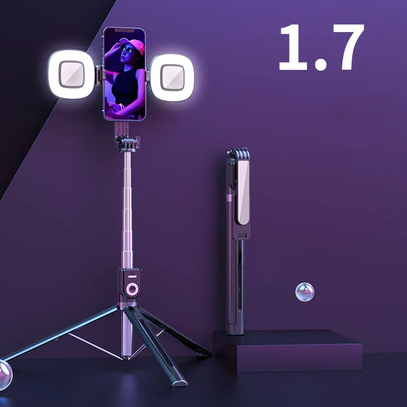 Селфи-Палка с Bluetooth, 1,7 м, Трипод с двойным заполнясветильник и дистанционным затвором для сотового телефона Android IOS
Селфи-Палка с Bluetooth, 1,7 м, Трипод с двойным заполнясветильник и дистанционным затвором для сотового телефона Android IOS