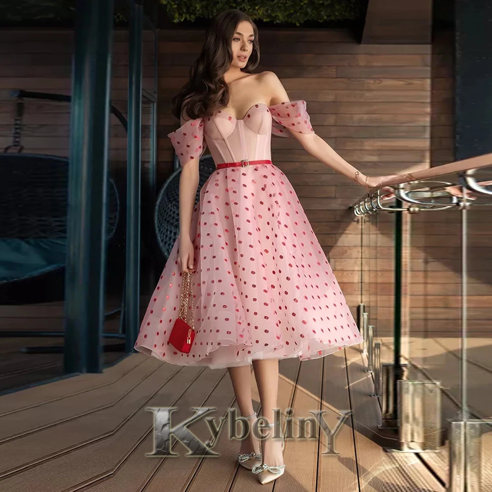 Kybeliny Pink Fashionable Prom Dresses Polka Dot Off Shoulder Robe De Soiree Celebrity Vestidos Fiesta Evening Gowns Customised
Kybeliny Pink Fashionable Prom Dresses Polka Dot Off Shoulder Robe De Soiree Celebrity Vestidos Fiesta Evening Gowns Customised