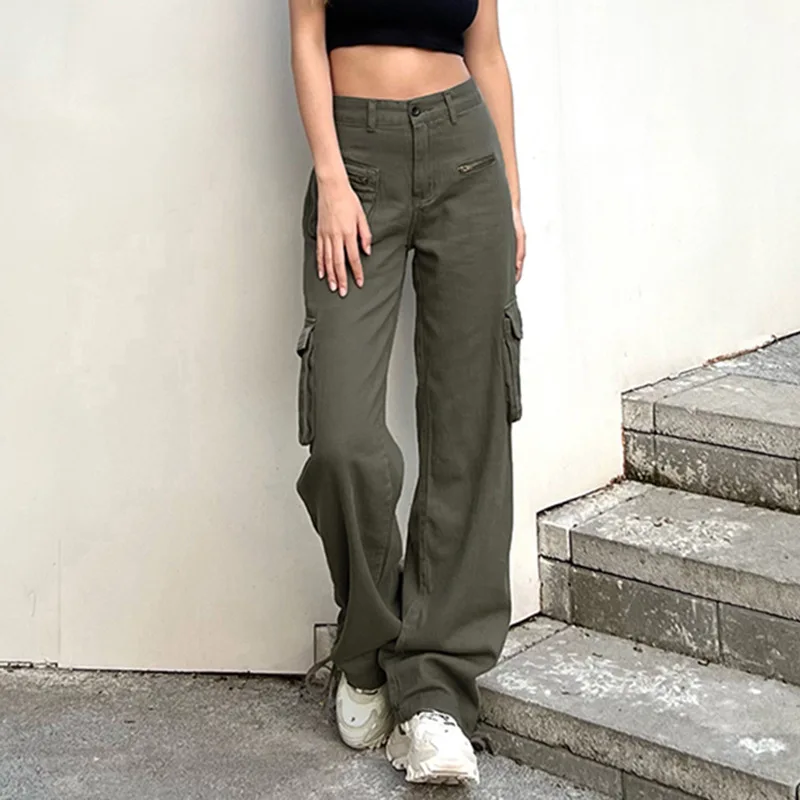 Vintage Green Cargo Pants Jeans Slim Drawstring Lace Pockets Casual Retro Fall High Waist Clothes Women
Vintage Green Cargo Pants Jeans Slim Drawstring Lace Pockets Casual Retro Fall High Waist Clothes Women
