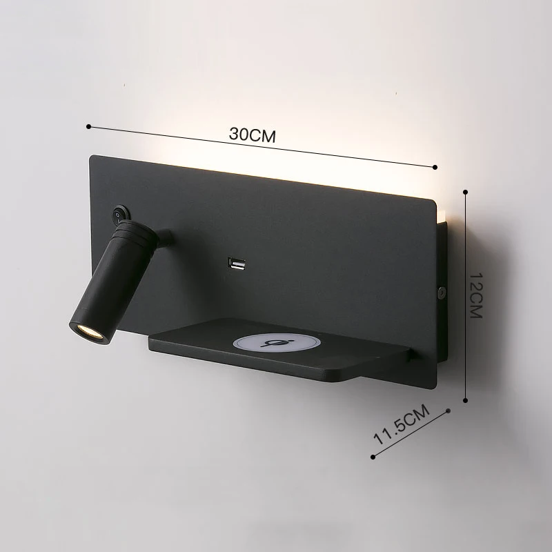 Modern LED Wall Lamp USB Wireless Charging Bedside Small Night Light Creative Hotel Room Reading Lamps Bedroom Study Home Decor
Modern LED Wall Lamp USB Wireless Charging Bedside Small Night Light Creative Hotel Room Reading Lamps Bedroom Study Home Decor