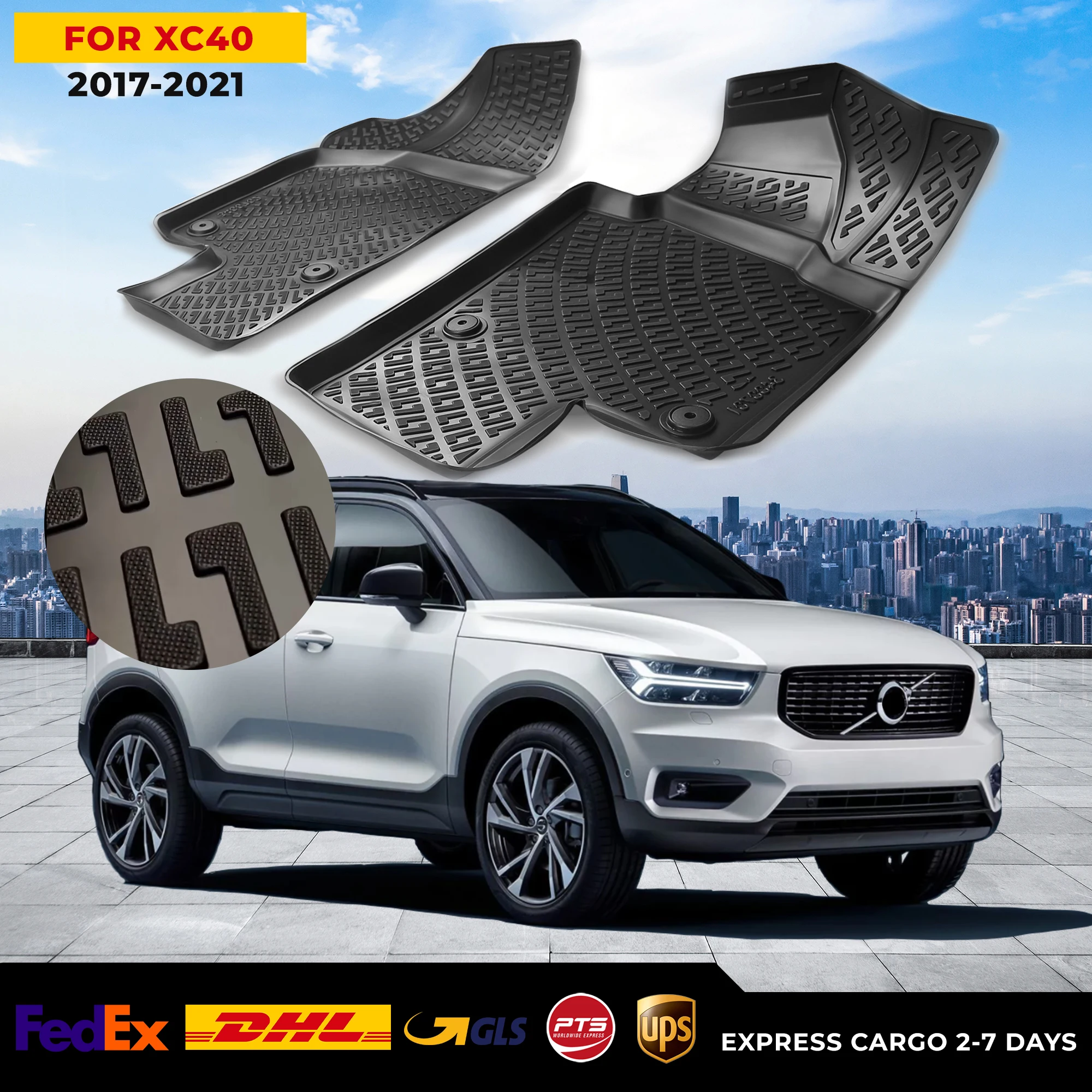 Автомобильный 3D напольный коврик для Volvo XC40 2017-2021, водонепроницаемый специальный коврик для ног, аксессуары, коврики, Нескользящие
Автомобильный 3D напольный коврик для Volvo XC40 2017-2021, водонепроницаемый специальный коврик для ног, аксессуары, коврики, Нескользящие