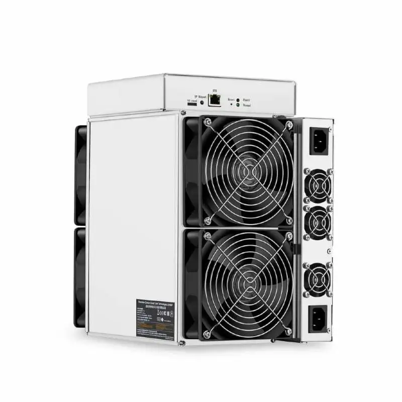 Antminer L7 (9.5Gh) from Bitmain mining Scrypt algorithm with a maximum hashrate of 9.5Gh/s for a power consumption of 3425W
Antminer L7 (9.5Gh) from Bitmain mining Scrypt algorithm with a maximum hashrate of 9.5Gh/s for a power consumption of 3425W