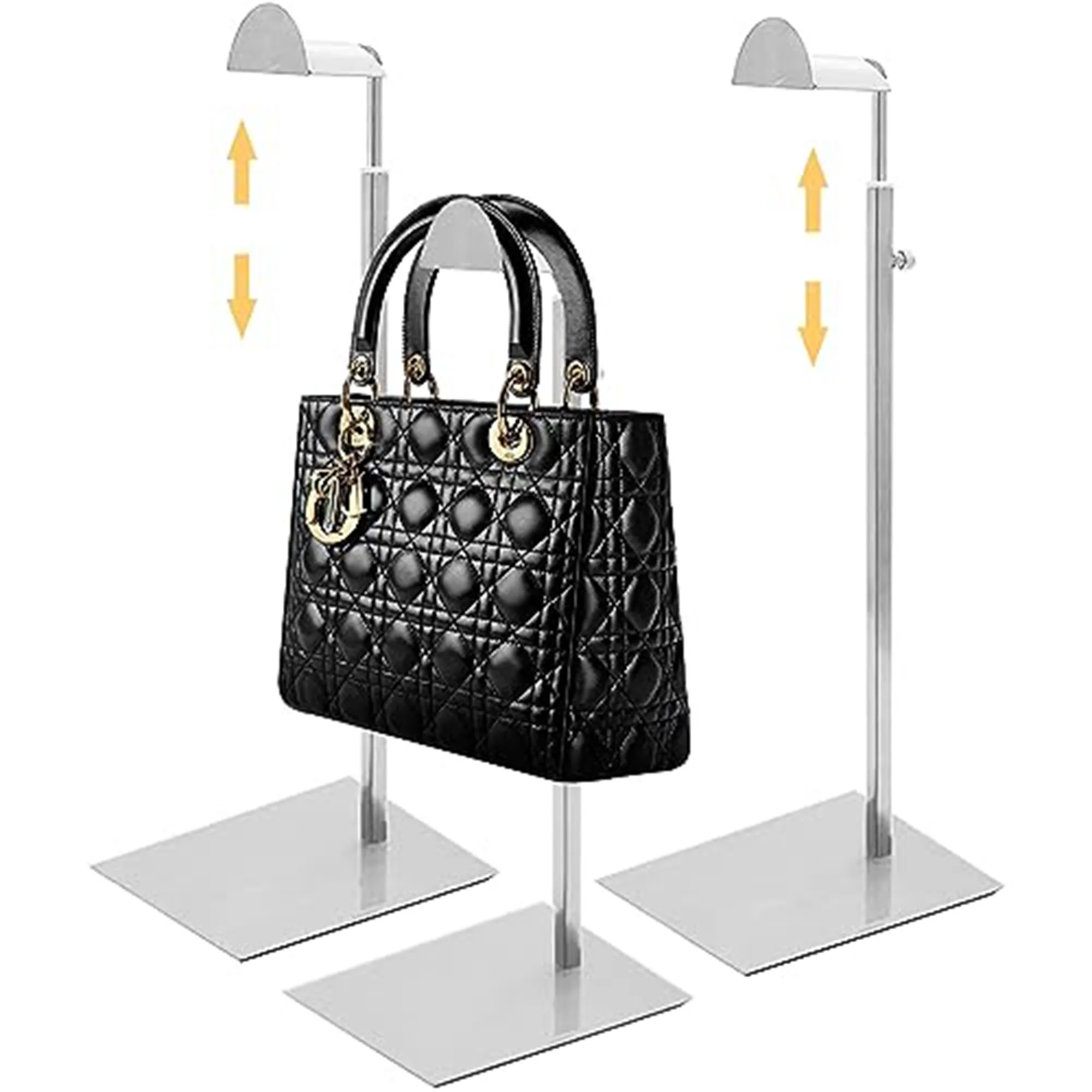 

Золотая Регулируемая по высоте подставка для кошелька, металлическая подставка для сумок, одиночный подвесной крючок для бутик-магазина