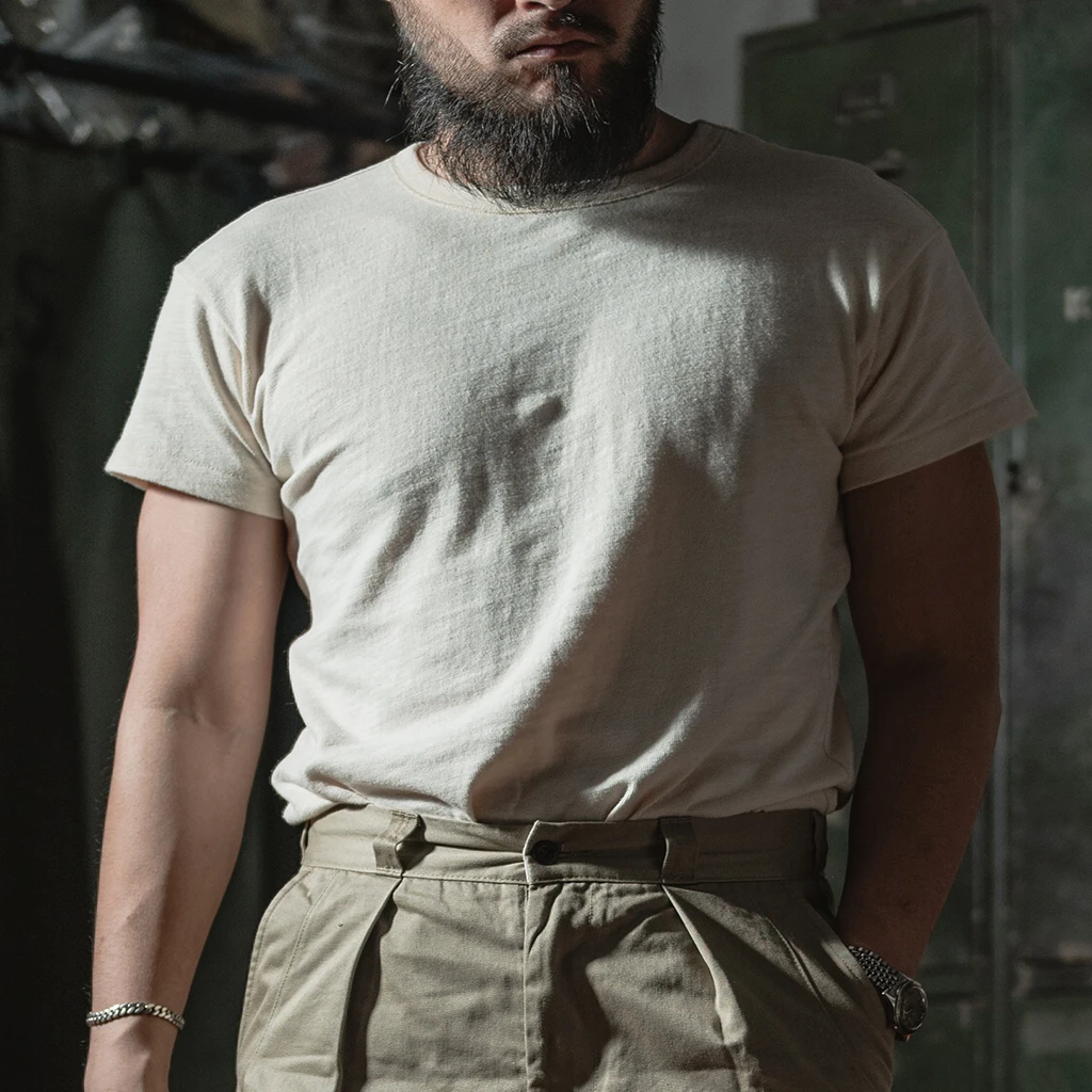 Bronson 1940s USN Crew Slub Cotton Short Sleeve T-Shirt Men's 7.8 oz Summer Casual Loose Breathable Tee
Bronson 1940s USN Crew Slub Cotton Short Sleeve T-Shirt Men's 7.8 oz Summer Casual Loose Breathable Tee