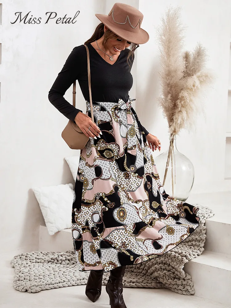 Женское платье макси с поясом MISS PETAL, черное платье с длинным рукавом в стиле пэчворк, праздвечерние чный вечерний сарафан, Осень-зима 2022
Женское платье макси с поясом MISS PETAL, черное платье с длинным рукавом в стиле пэчворк, праздвечерние чный вечерний сарафан, Осень-зима 2022