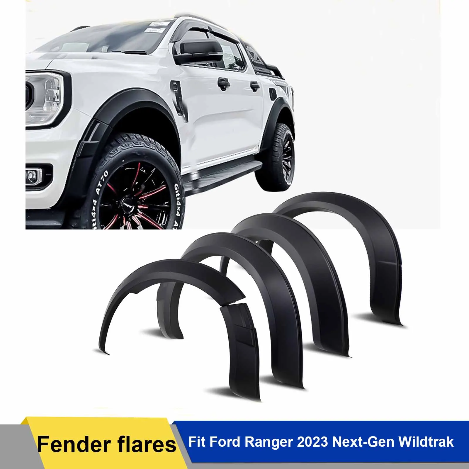 Fender Flares Wheel Arches for Ford Ranger 2022 2023 Next-Gen Wildtrak Matte Black Guard Next Generation Accessories
Fender Flares Wheel Arches for Ford Ranger 2022 2023 Next-Gen Wildtrak Matte Black Guard Next Generation Accessories