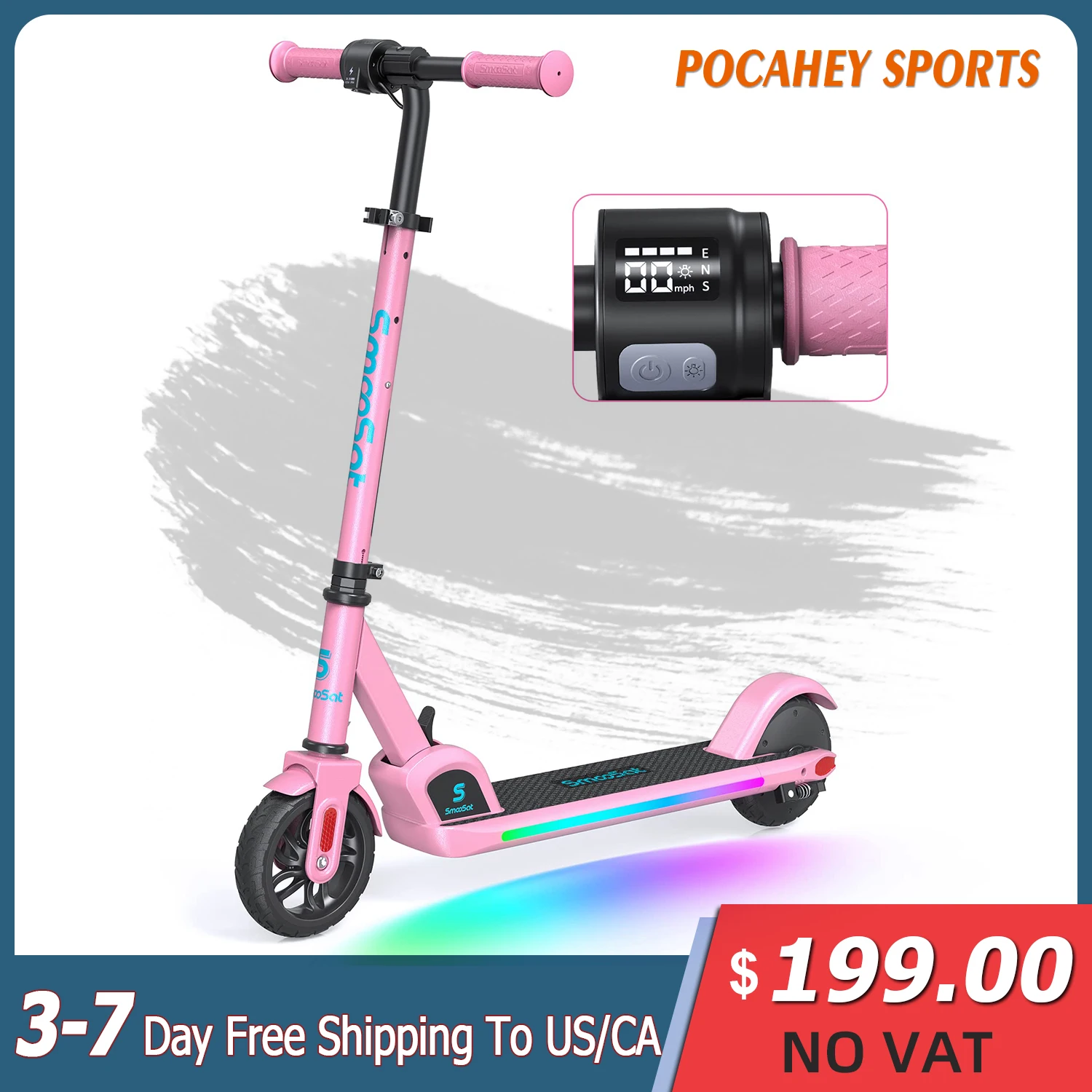 POCAHEY SPORTS E9 Pro 130W Kids Electric Scooter 3-12 Years Old Kids Beginner Scooter Adjustable Height Best Gifts for Children
POCAHEY SPORTS E9 Pro 130W Kids Electric Scooter 3-12 Years Old Kids Beginner Scooter Adjustable Height Best Gifts for Children