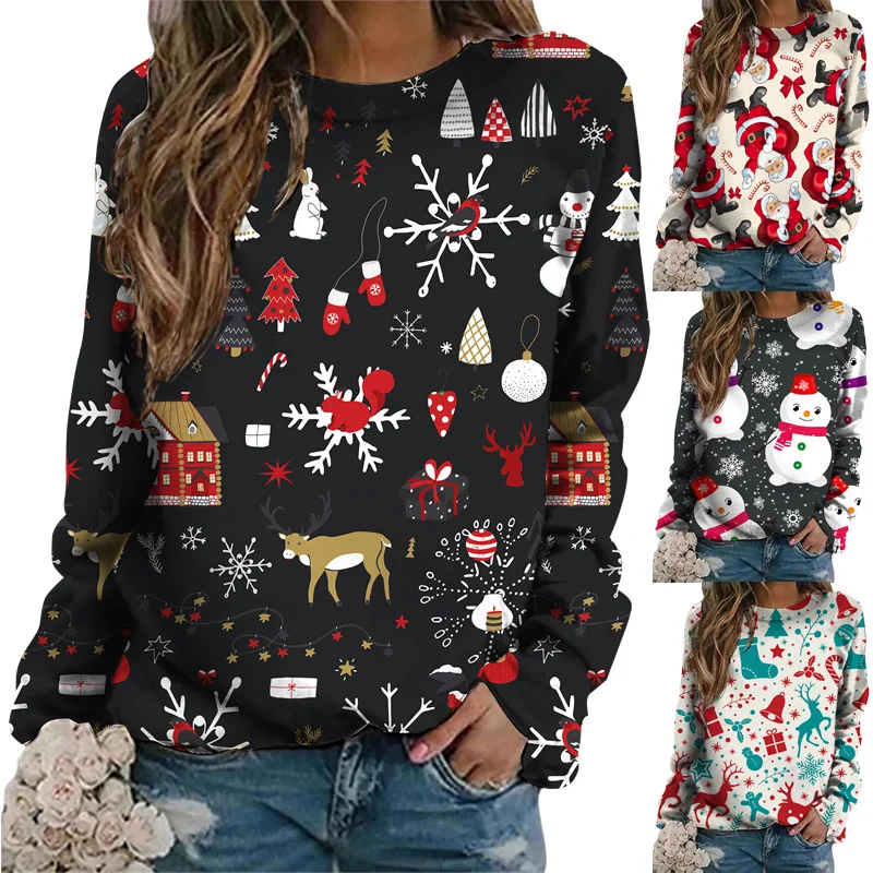 Merry Christmas New Fashion Funny 3D Printed Women T Shirt Casual Long Sleeve O-Neck Tops Harajuku New Year High Street Clothing
Merry Christmas New Fashion Funny 3D Printed Women T Shirt Casual Long Sleeve O-Neck Tops Harajuku New Year High Street Clothing